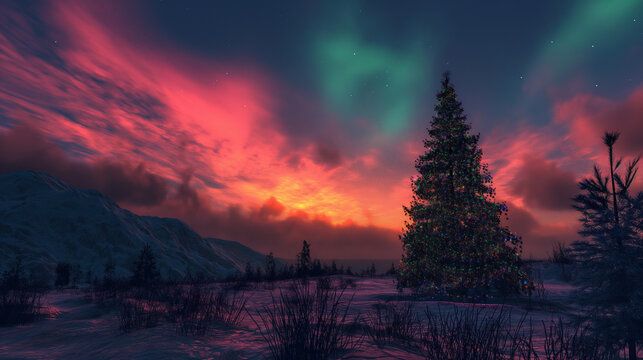 Winter night of christmas