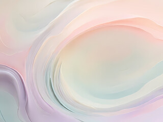 Craft a high-quality simple abstract art image, focusing on circular forms and soft, pastel colors, using a soft-focus lens to create a gentle and dreamy effect