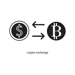  crypto-exchange icon. simple flat trendy style vector illustration on white background..eps