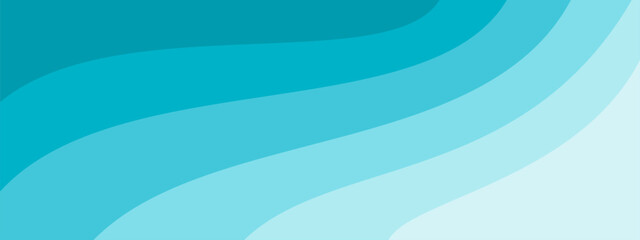 Abstract Soft Blue Curvy Banner Background