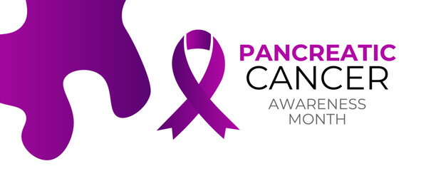 November is Pancreatic Cancer Awareness Month. Holiday concept. Template for background, banner, cover, flyer, brochure, card, poster with text inscription. Vector illustration