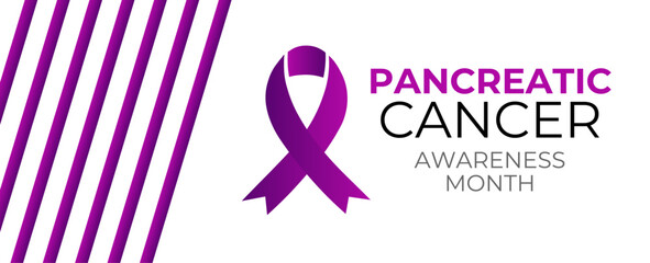 November is Pancreatic Cancer Awareness Month. Holiday concept. Template for background, banner, cover, flyer, brochure, card, poster with text inscription. Vector illustration