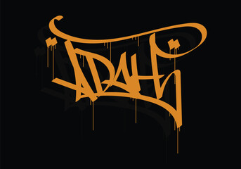 ADAH bible girl name typography style