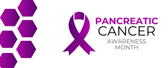 November is Pancreatic Cancer Awareness Month. Holiday concept. Template for background, banner, cover, flyer, brochure, card, poster with text inscription. Vector illustration