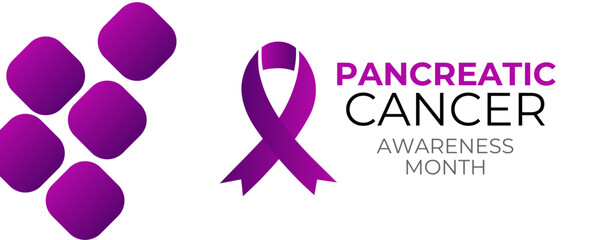 November is Pancreatic Cancer Awareness Month. Holiday concept. Template for background, banner, cover, flyer, brochure, card, poster with text inscription. Vector illustration