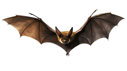 Scary Halloween bat isolated on white background Happy Halloween Spooky flying character cut out Trick or treat