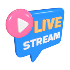 Live Streaming 3D Illustration Icon