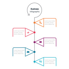 Infographic vector, graph. presentation. Business concepts, parts, steps, processes. Visualization of infographic data. Startup template. - Vector