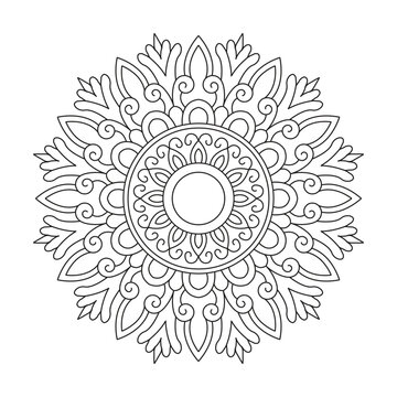  Flower Creativity Mandala for Coloring Book Design