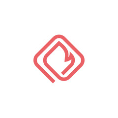 fire box or hot box logo concept vector icon