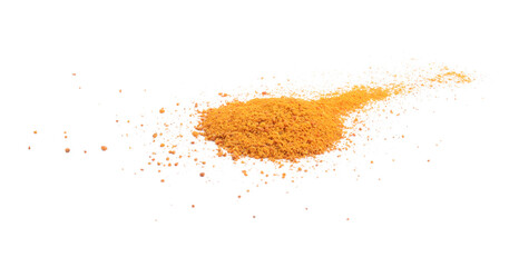 Turmeric powder on transparent png - Powered by Adobe