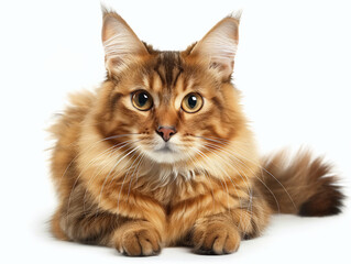 Obraz premium A cat isolated on white background.