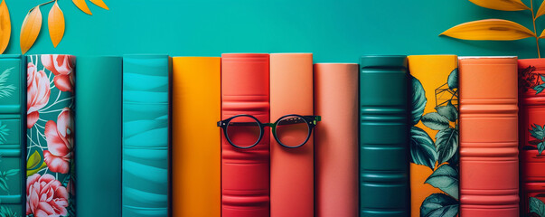 Book mockups with vibrant covers appealing to avid readers visual tastes