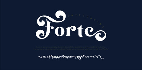 Forte Future font creative modern alphabet fonts. Typography colorful bold with color dot regular. vector illustrator	 - obrazy, fototapety, plakaty