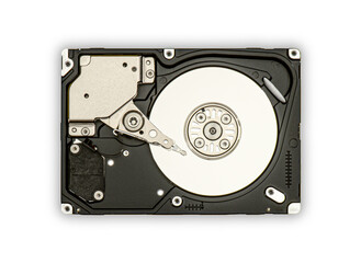 open hard disk drive isolated