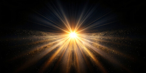 Abstract Light Burst Background with Rays and Glowing Energy 