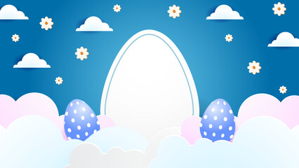 Fototapeta na wymiar Colorful colourful cute vector gradient happy easter day egg background