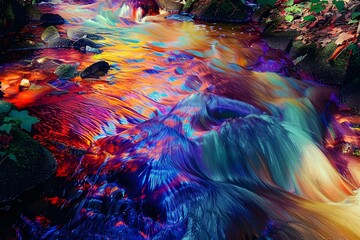 Vibrant Colors Dance in Liquid