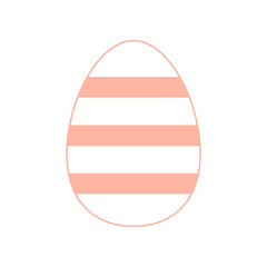 Easter egg line art illustration isolated on white. Vector illustration