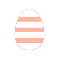 Easter egg line art illustration isolated on white. Vector illustration