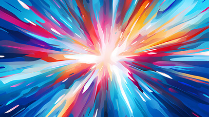 Obraz premium Vibrant abstract pop art explosion with color
