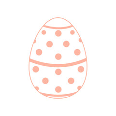 Easter egg line art illustration isolated on white. Vector illustration