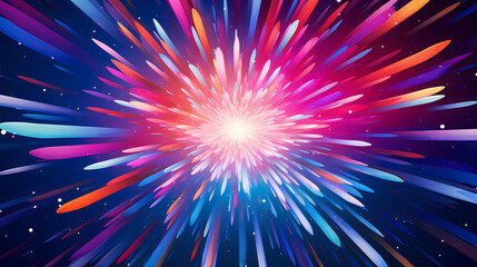Fototapeta premium Vibrant abstract pop art explosion with color