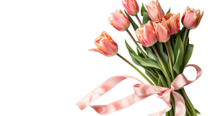 Happy Mother's Day isolated on transparent background, Generative ai.