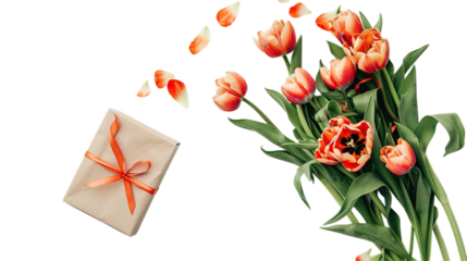 Happy Mother's Day isolated on transparent background, Generative ai.