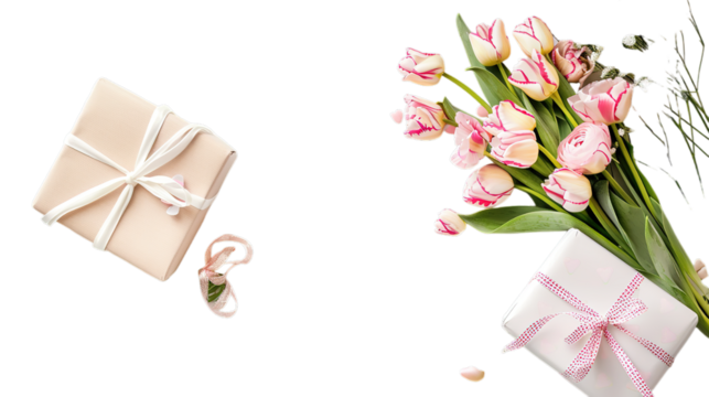 Happy Mother's Day isolated on transparent background, Generative ai.