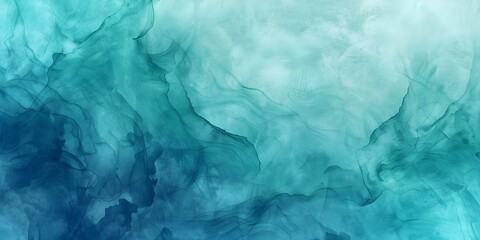 Mystical Aqua Blue Abstract Art