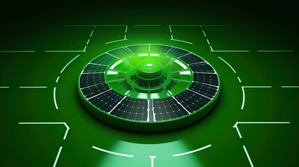 Technology chip in green light source lines, chip emits green energy, energy output