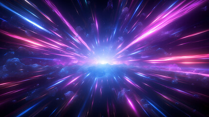 Fototapeta premium Horizontal colorful abstract wavy background with waves