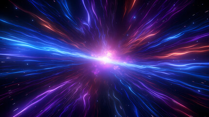 Fototapeta premium Horizontal colorful abstract wavy background with waves