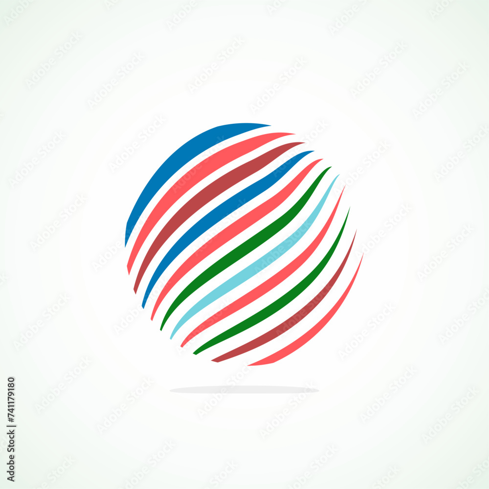 Aufkleber abstract circle logo - minimalist emblem, timeless and universal shape of circle. unique logo repres