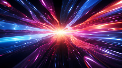 Obraz premium Horizontal colorful abstract wavy background with waves