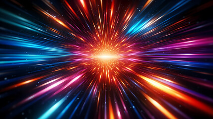 Horizontal colorful abstract wavy background with waves