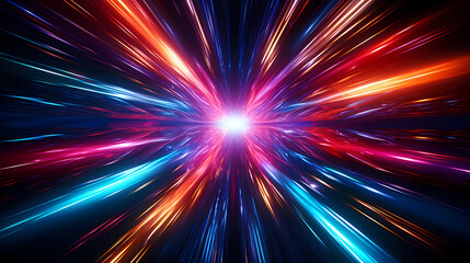 Obraz premium Horizontal colorful abstract wavy background with waves