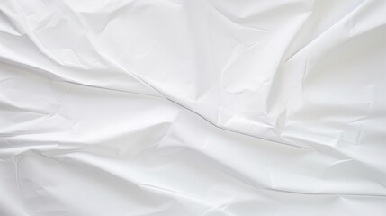 White crumpled paper background. Empty wrapped papper texture