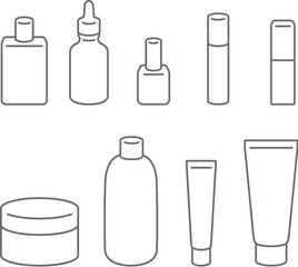 化粧品パッケージのイラスト素材