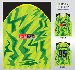 Pattern vector sports shirt background image.Lime green lightning pattern design, illustration, textile background for sports t-shirt, football jersey shirt.eps