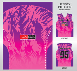 Pattern vector sports shirt background image.pink purple tiger pattern design, illustration, textile background for sports t-shirt, football jersey shirt.eps
