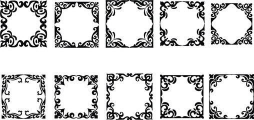 Corner Border Decoration Illustration