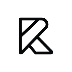 R creative simple logo