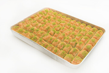 Baklava, traditional array baklava in turkish dessert.  