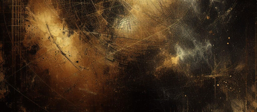 gold black paint wall texture. black and gold, abstract grunge background. Abstract artistic background. Black and gold painting background. black and gold grunge.