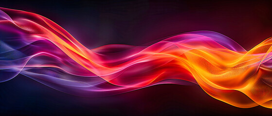Abstract energy flow, bright red and black waves in motion, a futuristic design of light and pattern