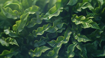 Elevated Neem Symphony: Shot from above, the 3D wavy form of neem leaves creates a harmonious symphony.