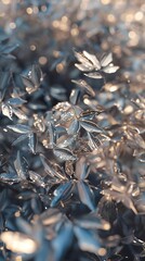 Neem Glitter in Silver: Neem leaves glisten with silver dust, casting a mesmerizing glittering effect.