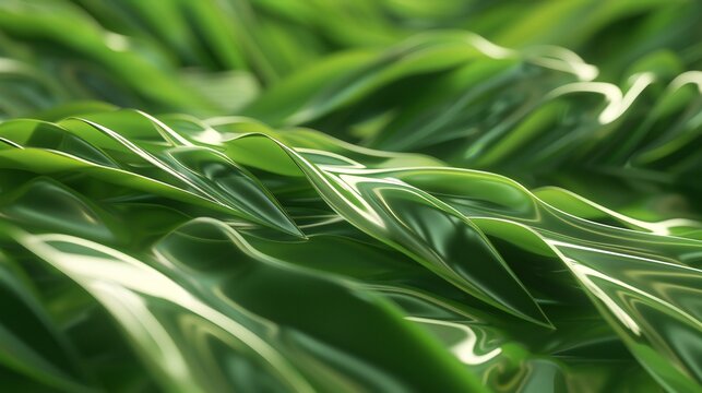 Neem Flow: Macro view presents the graceful flow of wavy neem leaves, their fluid forms creating a soothing visual experience.